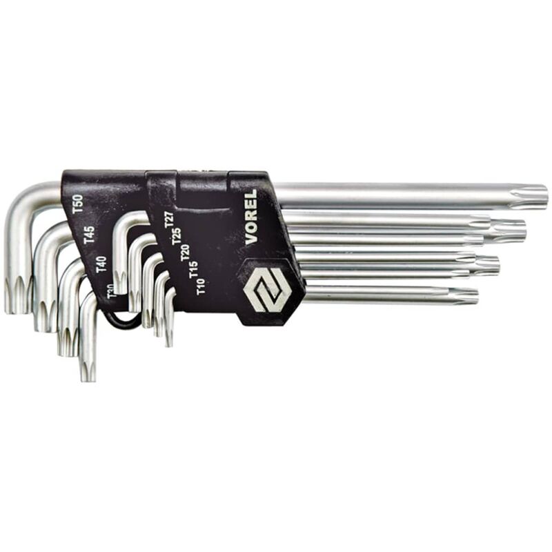 

VOREL Llaves de segurudad Torx 9 unidades