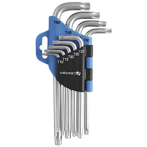 Llaves torx Hepoluz ht1w814 acero cromo vanadio 9 pcs