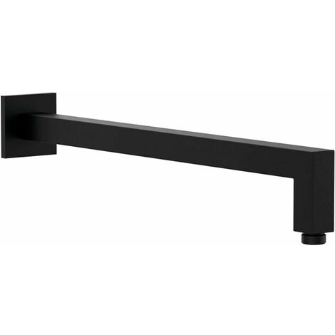 LLAVISAN L110001 Brazo Ducha cuadrado pared 37 cm latón Negro Mate - ref: L110001