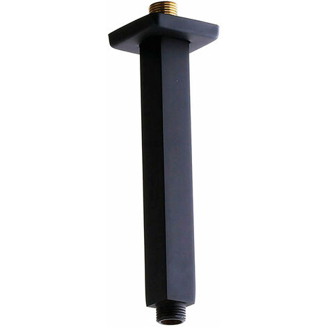 LLAVISAN L110003 Brazo Ducha cuadrado techo 17 cm Latón Negro Mate - ref: L110003