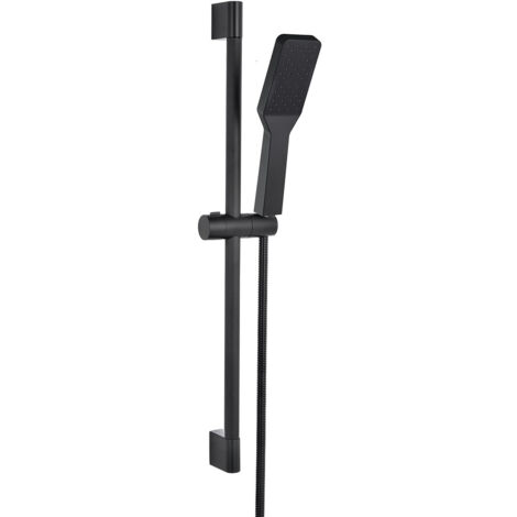 LLAVISAN L119504 Kit Flexo, Barra Y Ducha Negro Future Cuadrado - ref: L119504