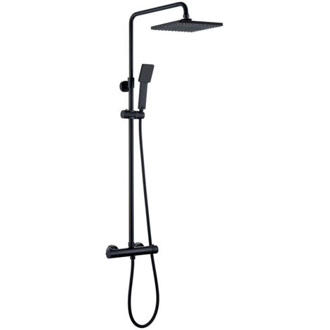 LLAVISAN L129124 BLACK PLUS Columna Termostática Cuadrada 100-150 Cm - ref: L129124