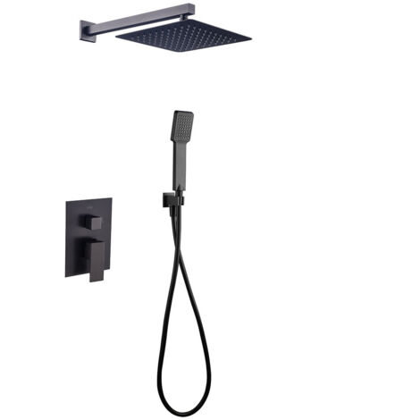 LLAVISAN L157494 CHEROKEE BLACK Grifo Monomando Empotrada Ducha Pared Negro Mate - ref: L157494