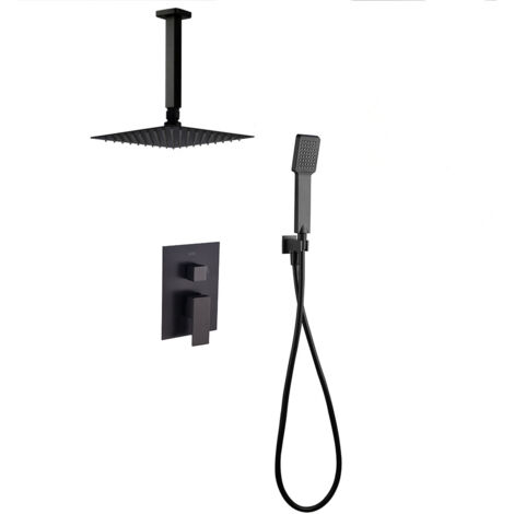LLAVISAN L157504 CHEROKEE BLACK Grifo Monomando Empotrada Ducha Techo Negro Mate - ref: L157504