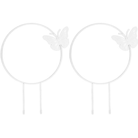 [LLC] 2 treillis à papillons pour plantes grimpantes en fer, idéal pour les plantes en pot décoratives et les fleurs.