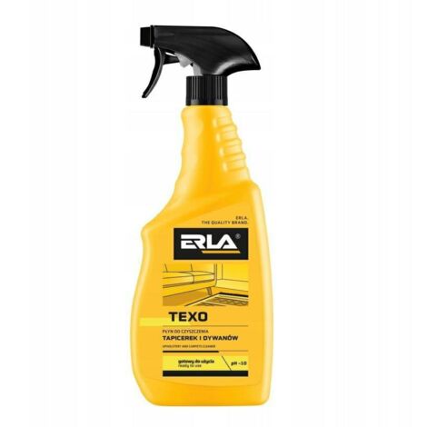 Llimpiador de tapicería y alfombras Erla Texo 750ml, líquido concentrado, eliminación de manchas, apto para coche y hogar, fácil aplicación