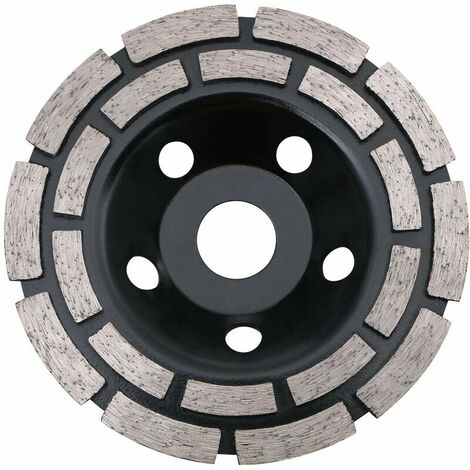 LLING Disque Diamant, Diamant à Meuler Béton 125 x 22,2 mm Double Rangée, Meule Diamantée Universelle pour Poncer Béton, Pierre, Granit Chape, Maçonnerie, Usage Universel