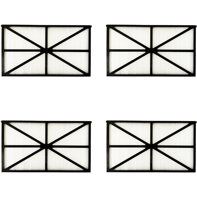 DPZO Lot de 4 Panneaux Filtres pour Robot Tiger Shark - RCX70101PAK2 - Noir