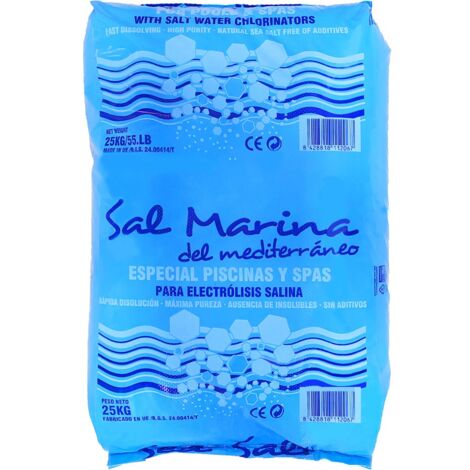 Llofer – Sel fin de dissolution rapide 25kg – Pour piscine – Améliore la qualité de l'eau – Compatible avec tous les systèmes de traitement au sel