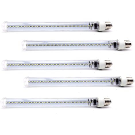 Lluvia de Luces Leds, 5 Tubos 48 Leds, 30cm E27.