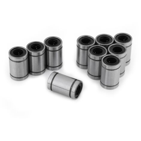 LM8UU 8mm Linearbuchse, 10 Stück für CNC- und 3D-Druckerführung, kompatibel mit 8mm Achsen