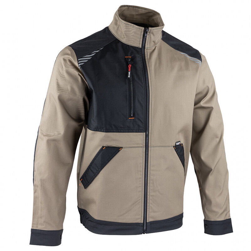 LMA Veste Zippée Bicolore Zéro Métal Beige/Noir CENTAURE 2345 - Taille: XXL