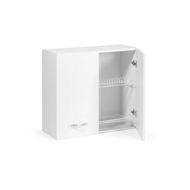 Argonauta - lément mural pour égouttoir Frêne Blanc Cm 80x32xH 72 avec 2 portes