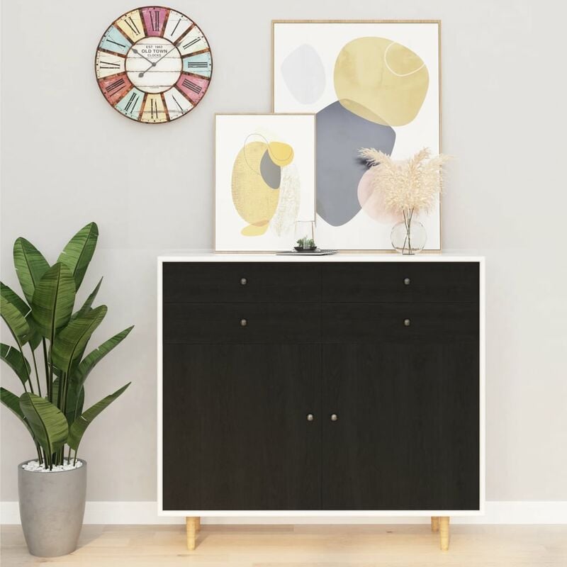 

Láminas autoadhesivas muebles 2 uds PVC madera oscura 500x90 cm - Negro