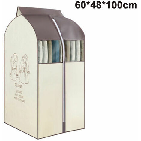 LMLY Bolsa de Ropa Bolsa de Ropa Colgante Organizador Bolsa de Almacenamiento con Ventanas de PVC Transparente Cubierta de Soporte de Ropa Cubierta a Prueba de Polvo para Traje Ropa Chaquetas Fila