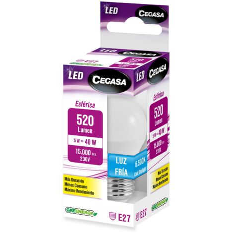 LMP CEGASA LED ESF 5W E27 520 6500K -  CEGASA