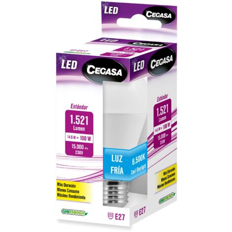 LMP CEGASA LED STD 14.5W E27 1521 6500K -  CEGASA
