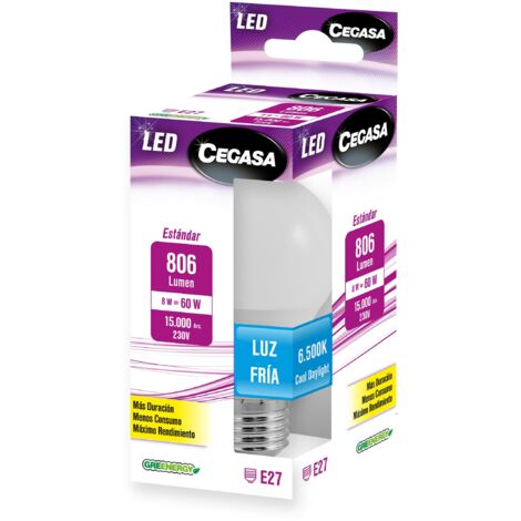 LMP CEGASALED STD 8W E27 806 6500K CAJA -  CEGASA