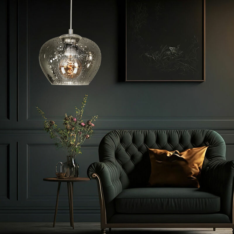 

Lámpara colgante de péndulo diseño de vidrio colgante sala de estar comedor iluminación del dormitorio lámpara de techo humo
