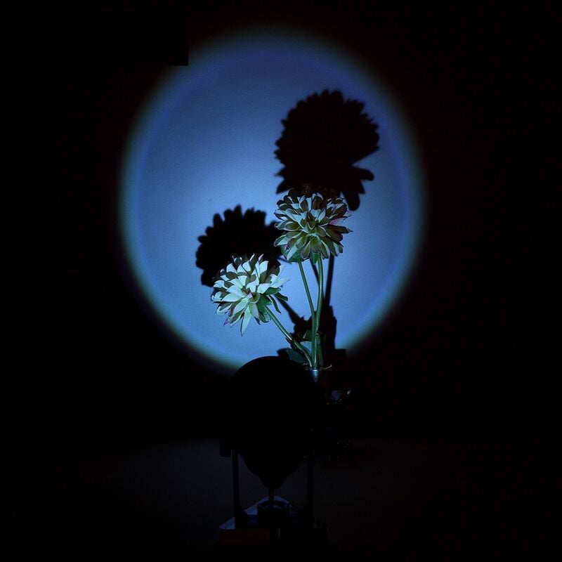 Image of Lampada Sunset Projection Light Visual Led Romantic Modern Usb Nightlight Atmosphere Living Room Decor Camera Da Letto Verde Blu - Minkurow