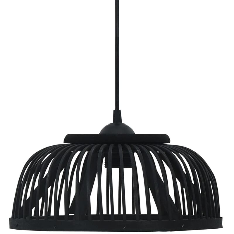 

Lámpara colgante bambú negro 37x15,5 cm 40 W semicírculo E27 - Negro