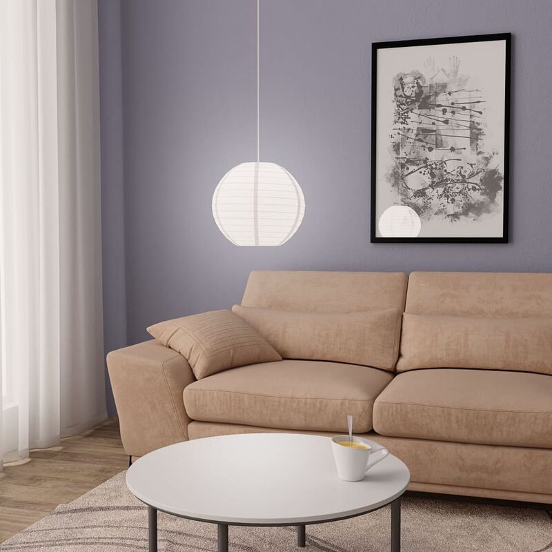 

Lámpara colgante blanca E27 Ø30 cm - Blanco