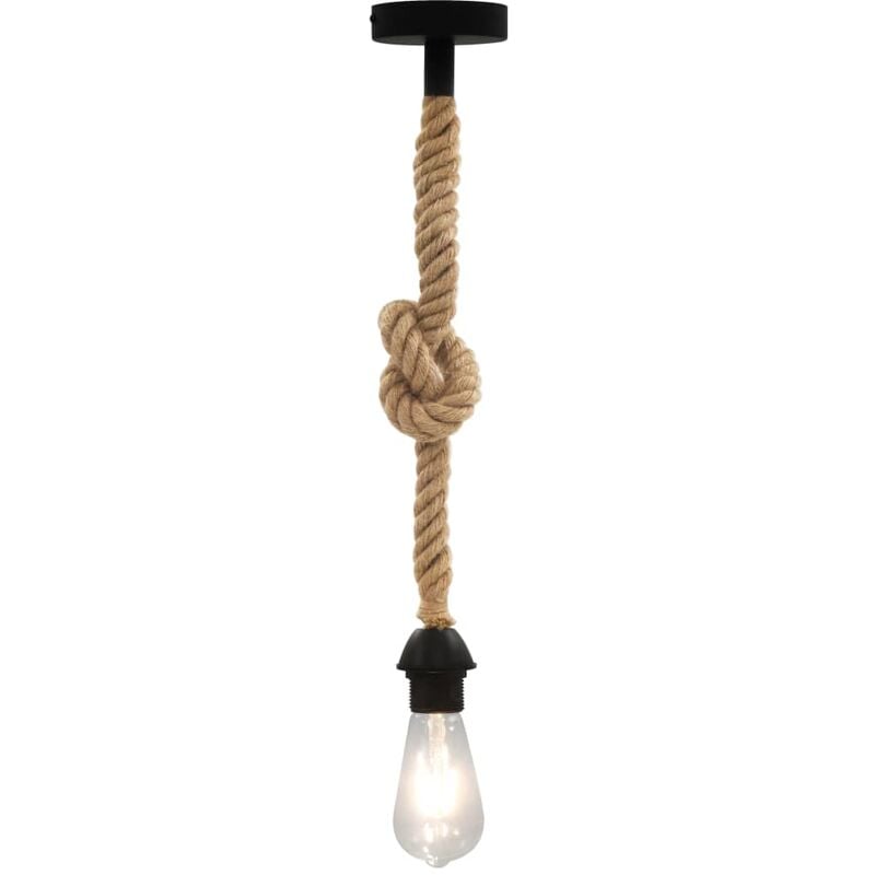 

Lámpara colgante con cable de soga E27 - Negro