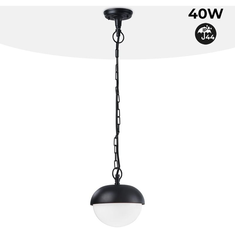 

Lámpara colgante exterior 'MIA' E27 IP44 | Negro