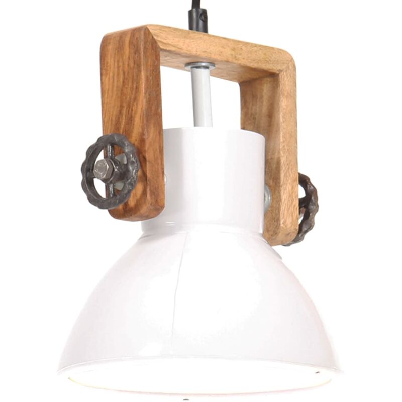 

Lámpara colgante industrial 25 W blanca redonda 19 cm E27 - Blanco