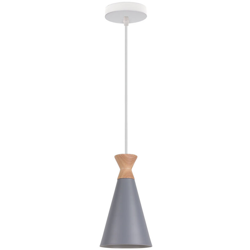 

Wottes - Lámpara colgante industrial moderno decoración creativa luz colgante macaron - Gris