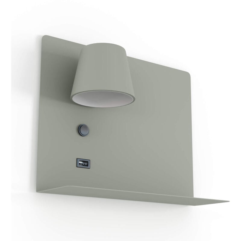 Aplique De Pared Para Lectura Con Puerto usb 'baskop' - 6W - - Gris