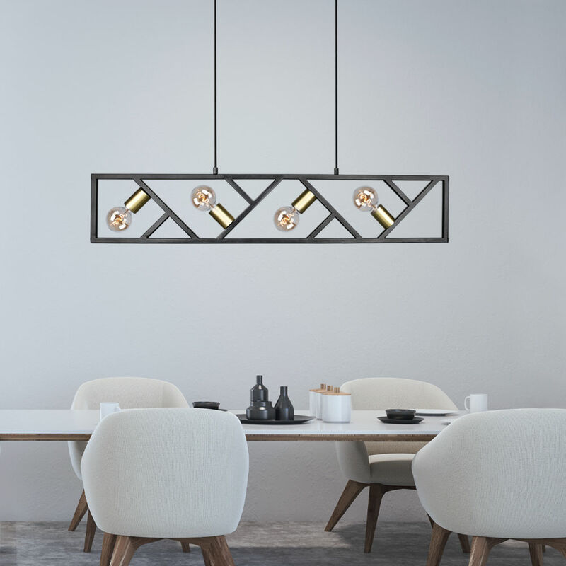 

Lámpara colgante lámpara de diseño ajustable en altura lámpara colgante retro lámpara colgante para sala de estar lámpara de mesa de comedor, metal,