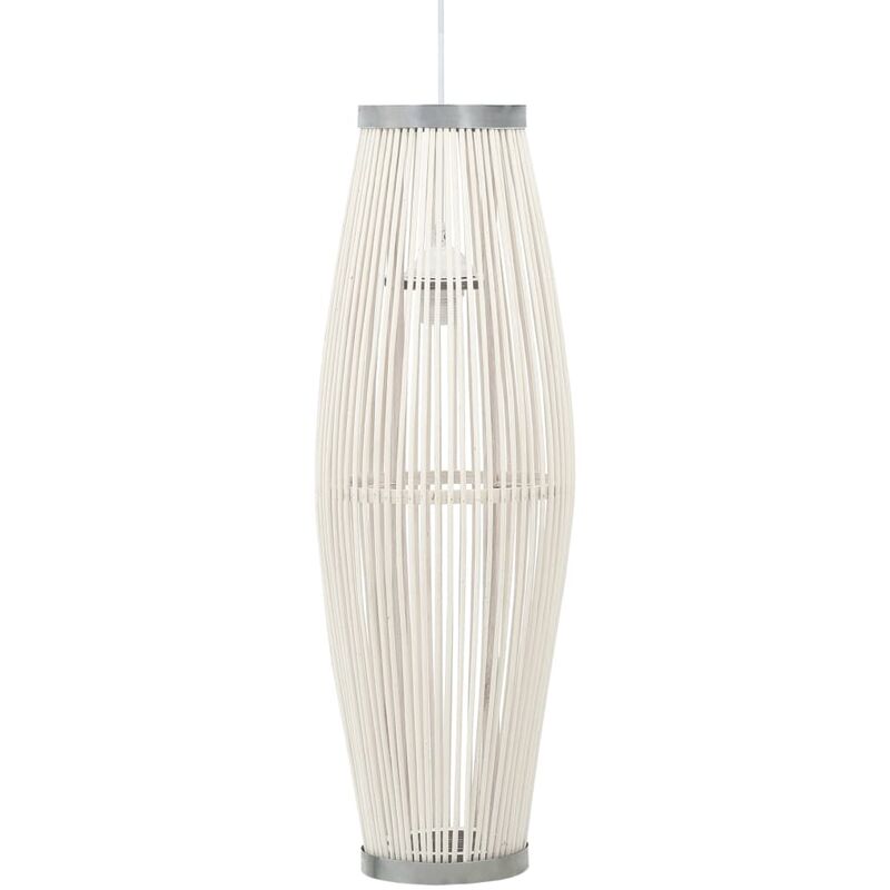 

Lámpara colgante ovalada sauce blanco 40 W E27 25x62 cm - Blanco