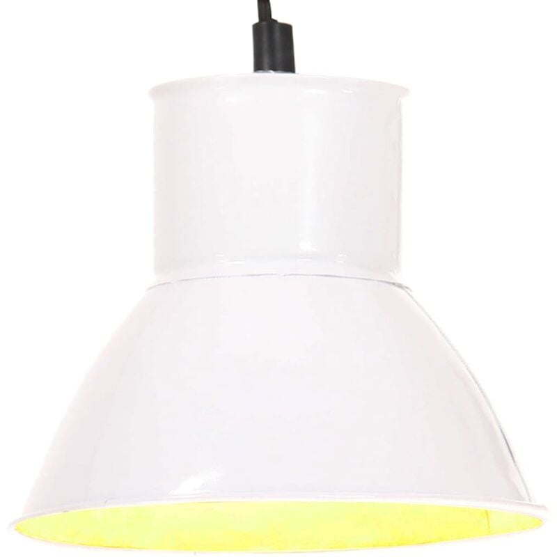 

Lámpara colgante redonda 25 W blanca 17 cm E27 - Blanco