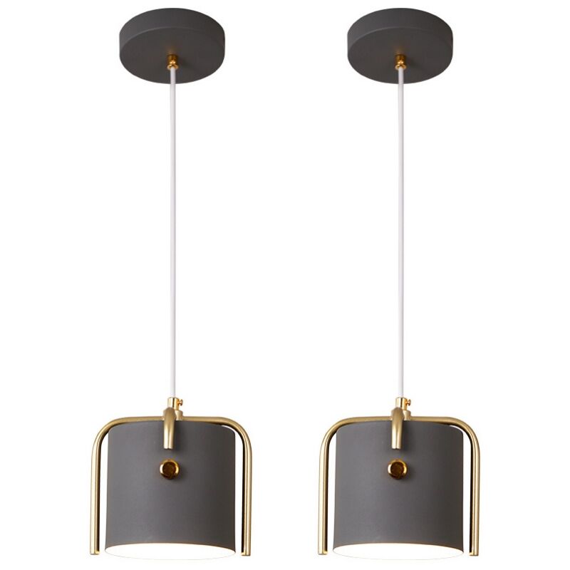 

Lámpara colgante retro era industrial, luces decoración sala estar dormitorio cristal moderna E27 - Marrón