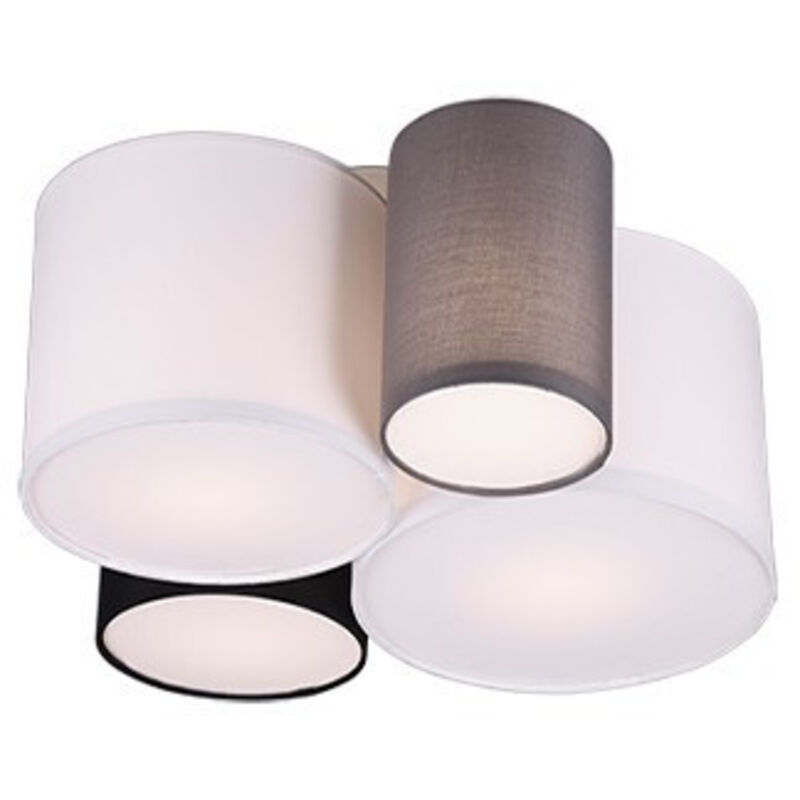 Plafón Hotel 4xE27 Cilindros Multicolor L50cm Trio Lighting