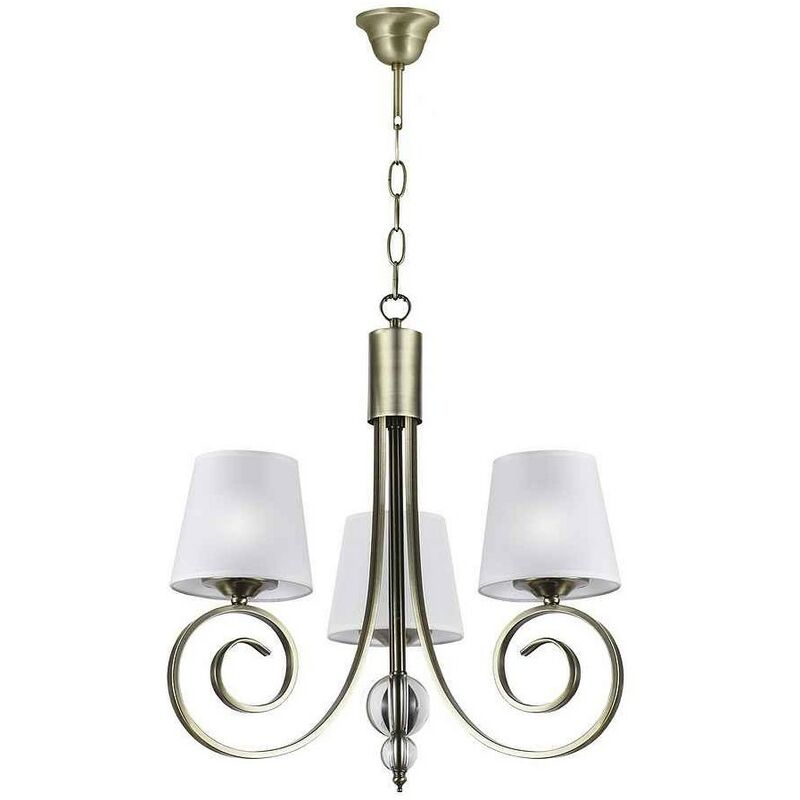 

Lámpara de 3 luces modelo MARELA cuero sat. con pantalla - AJP