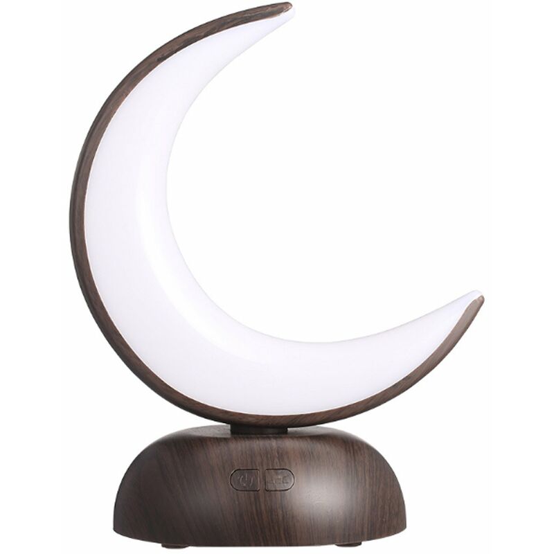 

Happyshopping - L¨¢mpara de aromaterapia Moon, luz nocturna LED, m¨¢quina de fragancia silenciosa, luz c¨¢lida / fr¨ªa ajustable, recargable por