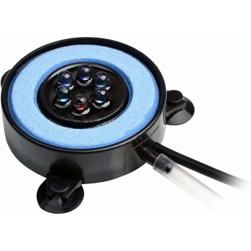 

Abcrital - Lámpara de burbuja sumergible para acuario, luz de burbuja de aire con cambio de color automático, 6 luces led, decoración de luz colorida