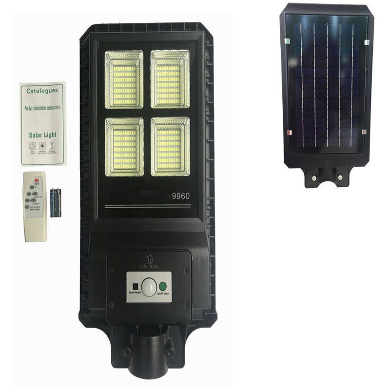 Trade Shop Traesio - Trade Shop - Lampione Stradale Con Telecomando Led 60 w Fotovoltatic Solare 280 Led -