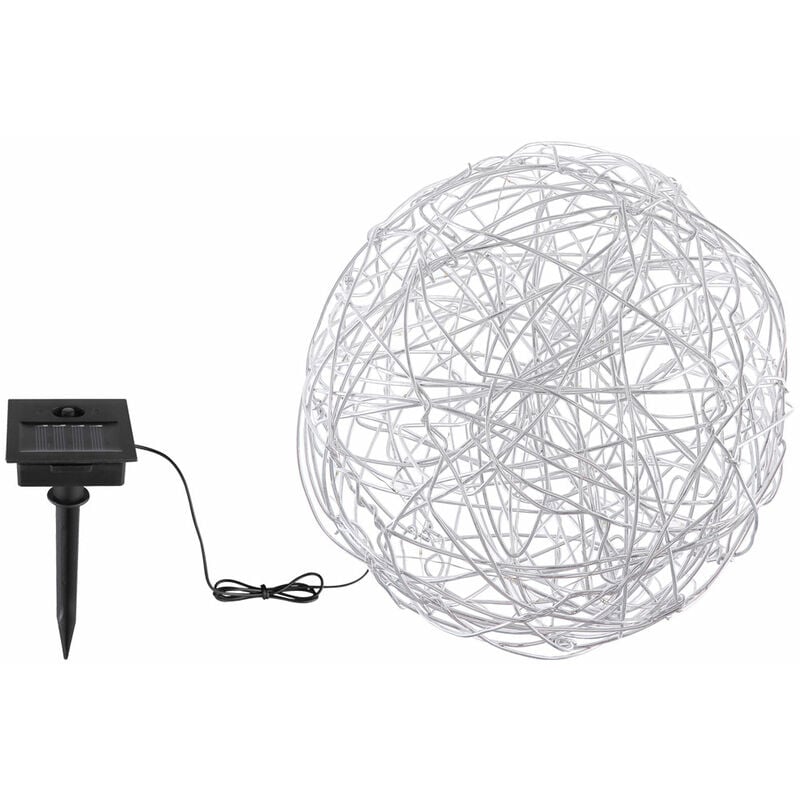

Lámpara de enchufe LED solar para exteriores, balcón, foco de deco, punto de tierra, luz de bola de cadena ligera de ALU