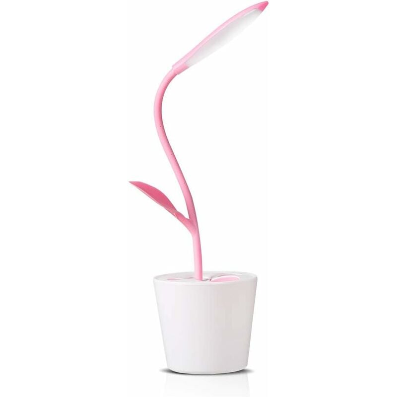 

Lámpara de escritorio inalámbrica, DL01 Lámpara de mesa de lectura LED táctil de brillo ajustable con portalápices Decoración de escritorio Regalo