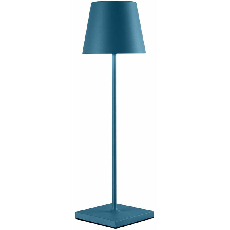 

Lámpara de escritorio táctil de aluminio azul LED blanco regulable KELLY BLUE H38cm