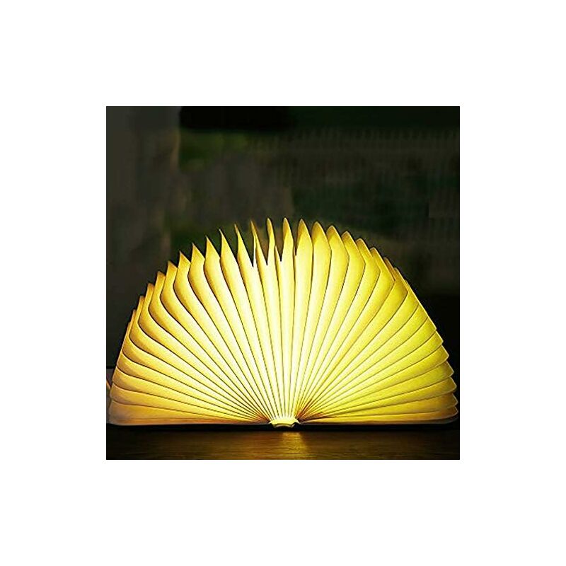 

Abcrital - Lámpara de libro LED, 7 colores Lámpara de lectura plegable Lámpara de cabecera Lámpara LED magnética 1800mAh Luz de noche de cuero PU