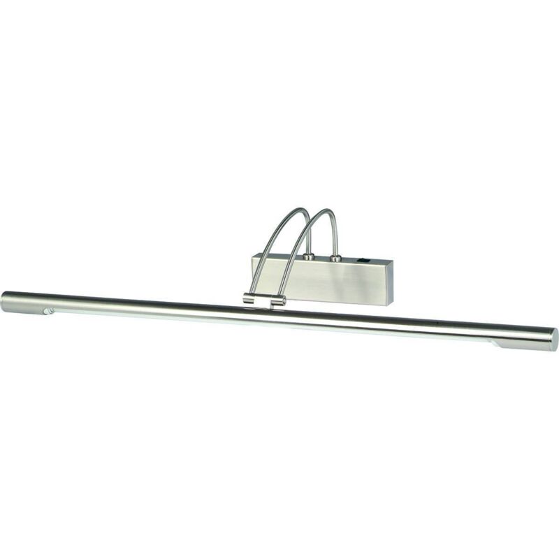 Picture Lights - 1 luz de pared de cuadro ajustable en plata satinada - Searchlight