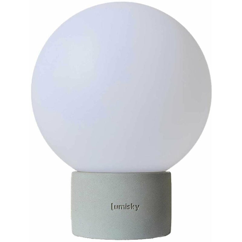 

Lámpara de mesa de diseño táctil pie de acero inalámbrico LED blanco cálido/blanco regulable HELEN SILVER H21cm