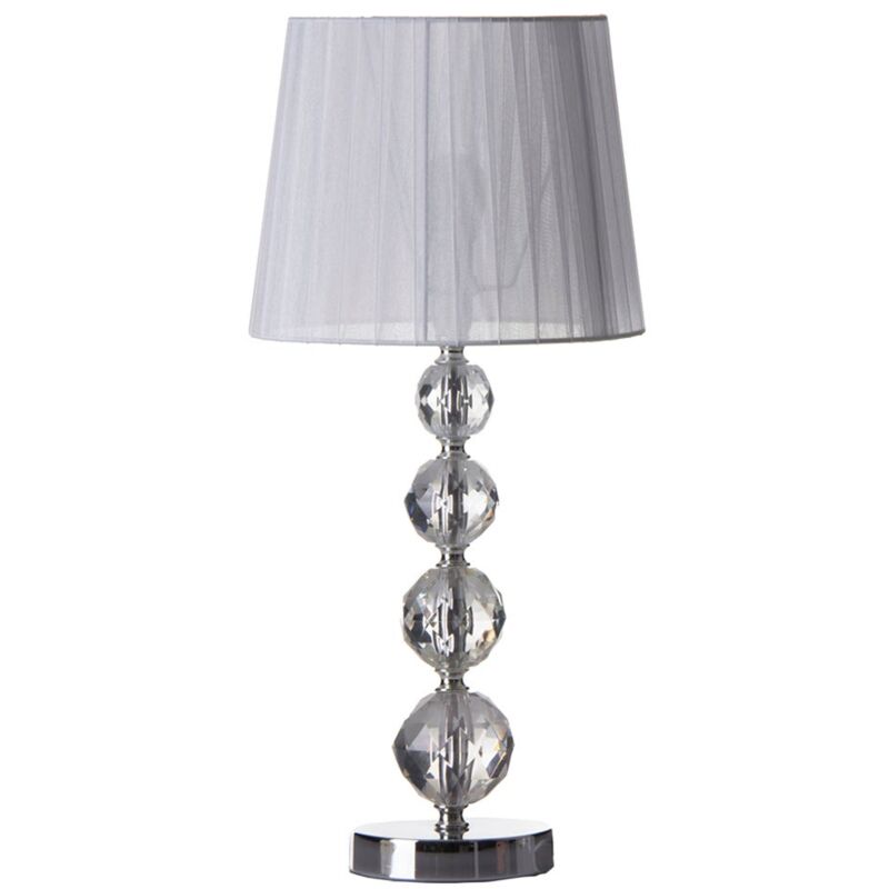 

Lámpara de mesa de metal blanca de 25x54 cm