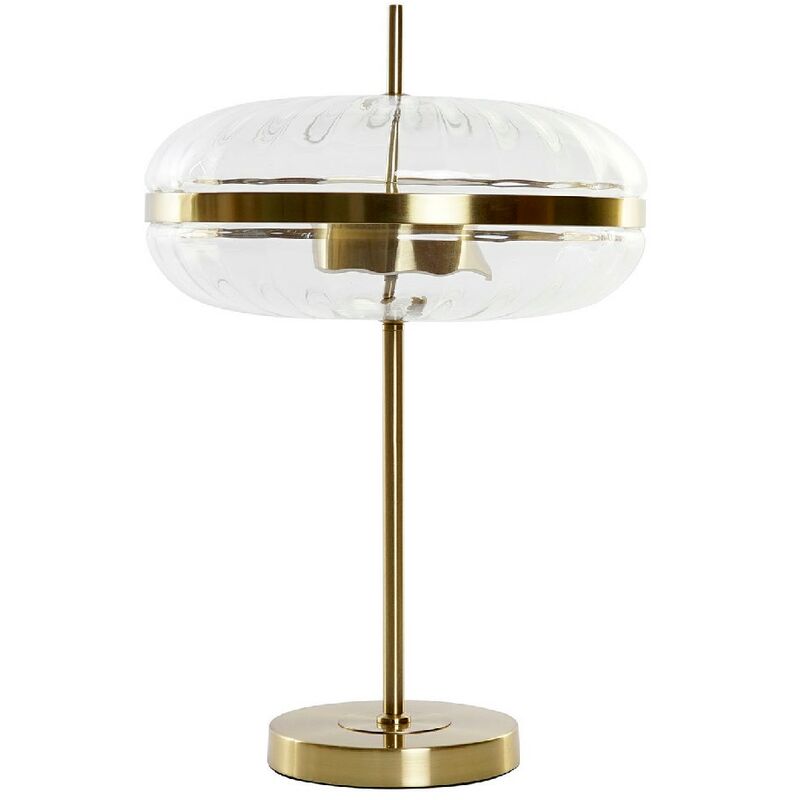 

Lámpara de mesa dkd home decor transparente metal cristal dorado 250 v 50 w Rogal