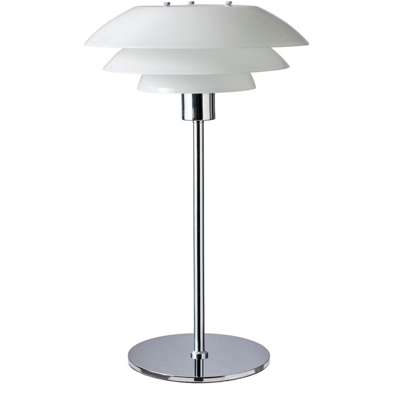 

Lámpara de mesa escandinava, color blanco, DL31, cristal opalino, diámetro: 31 cm, altura: 50 cm