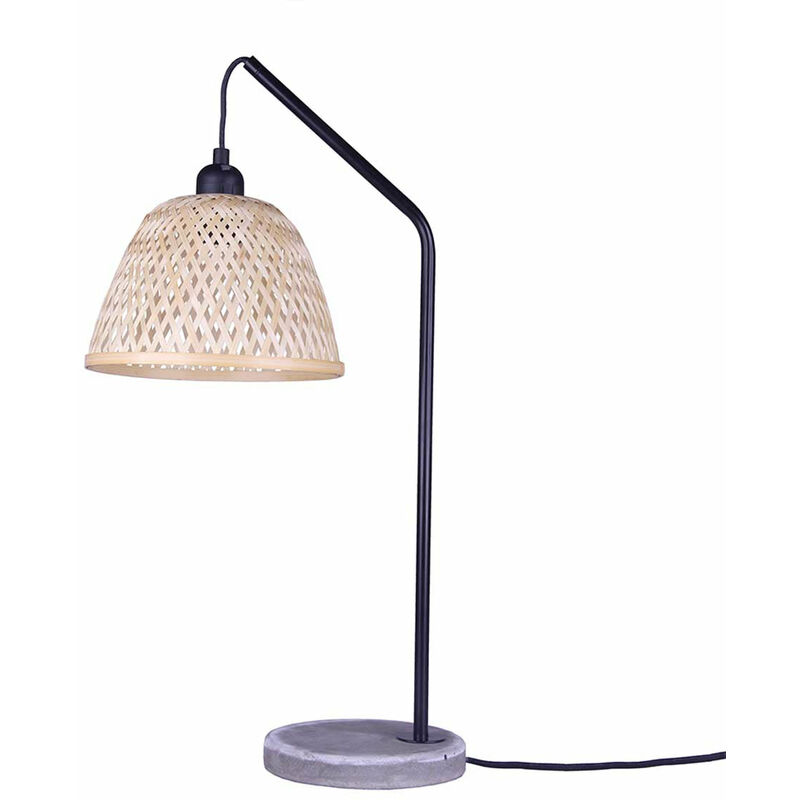 

Lámpara de mesa FELIX de bambú natural y hormigón con casquillo E27 H55 cm